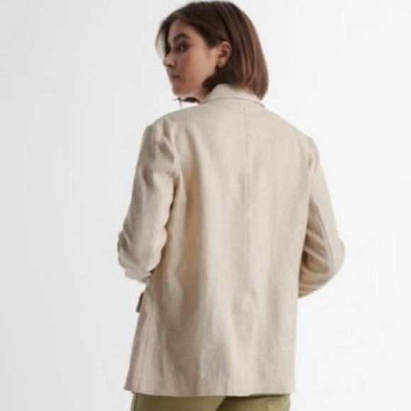 Quince 100% European Linen Blazer in Driftwood Sz XL - Picture 10 of 11